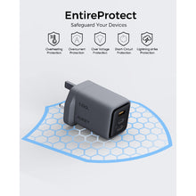 Load image into Gallery viewer, AUKEY PA-C5 Comet Mix 3 100W PD 3-Port GaN Wall Charger with PPS for Laptop & Mobile