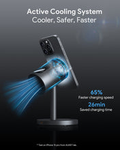 Load image into Gallery viewer, AUKEY LC-MC311A MagFusion 3-in-1 Qi2 15W Magnetic Wireless Charger MFI Certified with Active Cooling System