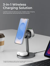 Load image into Gallery viewer, Aukey LC-MC311G MagFusion 3-in-1 G Qi2 Magnetic Fast Wireless Charging Station for Samsung