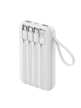 Load image into Gallery viewer, Aukey PB-Y95 Swivel Quad 10000mAh Fast Charging Powerbank with 4 Built-in Cables