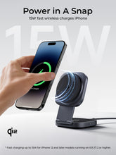 Load image into Gallery viewer, Aukey LC-MC211 MagFusion L 2-in-1 Foldable Qi2 Magnetic Fast Wireless Charging Station for iPhone & Airpods