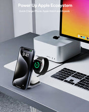 Load image into Gallery viewer, AUKEY LC-MC312 MagFusion Z Qi2 3-in-1 Foldable Magnetic Fast Wireless Charging Station