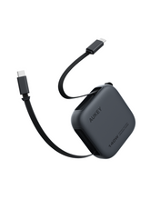 Load image into Gallery viewer, Aukey CB-DCC143 Circlet Reel 140W 0.9m DTY Braided USB-C to USB-C Retractable Cable