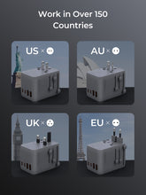 Load image into Gallery viewer, Aukey PA-TA14 Globe Reel 70W GaN Universal Adapter with Retractable Cable