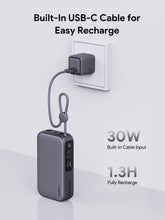 Load image into Gallery viewer, Aukey PB-Y47 Spark Sling 10000mAh Compact Fast Charging PB with Built-in USB-C Cable