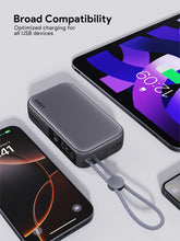 Load image into Gallery viewer, Aukey PB-Y47 Spark Sling 10000mAh Compact Fast Charging PB with Built-in USB-C Cable