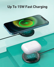 Load image into Gallery viewer, Aukey LC-A1S Snap On 15W Qi-Compatible Fast Wireless Charging Wire (USB-C) Magsafe Compatible