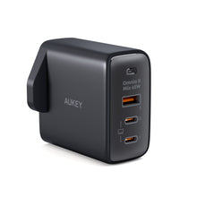 Load image into Gallery viewer, Aukey PA-B6T Omnia II 3-Port 65w PD & Super Fast Charging (PPS) Wall Charger with GaN Power Technology