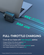 Load image into Gallery viewer, Aukey PA-B6T Omnia II 3-Port 65w PD & Super Fast Charging (PPS) Wall Charger with GaN Power Technology