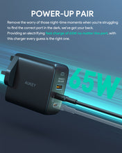 Load image into Gallery viewer, Aukey PA-B6T Omnia II 3-Port 65w PD & Super Fast Charging (PPS) Wall Charger with GaN Power Technology