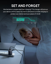 Load image into Gallery viewer, Aukey PA-B6T Omnia II 3-Port 65w PD & Super Fast Charging (PPS) Wall Charger with GaN Power Technology