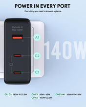 Load image into Gallery viewer, AUKEY PA-B7O 140W Power Charger with European plug + British plug