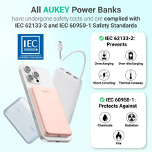 Load image into Gallery viewer, [3C | CCC Certified]Aukey PB-Y61 Spark Sling 30W 10000mAh Mini Portable Fast Charging Power Bank w Built-in Type C Cable
