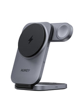 Load image into Gallery viewer, Aukey LC-MC319B MagFusion Z Plus Lite 3-in-1 Foldable Qi2 Magnetic Fast Wireless Charger
