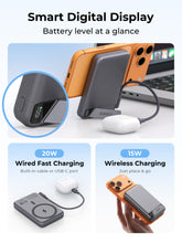 Load image into Gallery viewer, [3C | CCC Certified] Aukey PB-MS20 MagFusion Vista 10000mAh 15W Wireless Power Bank w Built in Cable
