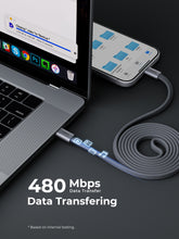 Load image into Gallery viewer, Aukey CB-DCC251 Circlet Blink 240W 1m DTY Braided USB-C to USB-C Magnetic Cable
