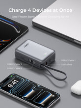 Load image into Gallery viewer, Aukey PB-Y92 Swivel Mini 20000mAh 35W Power Bank with Dual Built-in USB-C Cables
