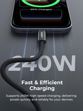 Load image into Gallery viewer, Aukey CB-DCC249 Circlet Blink 240W Lite 1m DTY Braided USB-C to USB-C Cable

