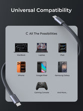 Load image into Gallery viewer, Aukey CB-DCC145 Circlet Blink 140W 1m DTY Braided USB-C to USB-C Magnetic Cable
