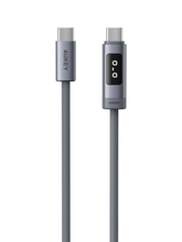 Load image into Gallery viewer, Aukey CB-DCC245 / CB-DCC246 Circlet Bink 240W EMO 1m / 2m DTY Braided USB-C to USB-C Cable w/ LED Display
