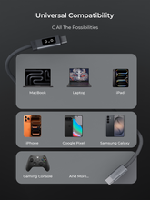 Load image into Gallery viewer, Aukey CB-DCC245 / CB-DCC246 Circlet Bink 240W EMO 1m / 2m DTY Braided USB-C to USB-C Cable w/ LED Display
