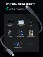 Load image into Gallery viewer, Aukey CB-DCC401 Circlet Mix 240W 40G 1m USB4 GEN3 40Gbps USB-C to USB-C Cable
