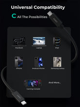 Load image into Gallery viewer, Aukey CB-DCC402 Circlet Mix 80G 1.5m USB4 V2.0 80Gbps USB-C to USB-C Cable
