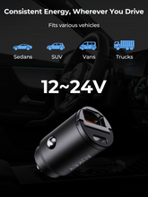 Load image into Gallery viewer, Aukey CC-A3P Enduro Nano AC 65W 2-Port Car Charger
