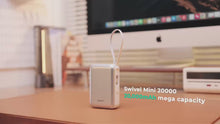 Load and play video in Gallery viewer, Aukey PB-Y92 Swivel Mini 20000mAh 35W Power Bank with Dual Built-in USB-C Cables
