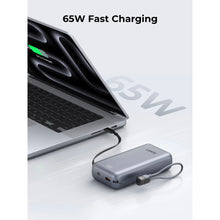 Load image into Gallery viewer, Aukey PB-Y94 Swivel Det 20000mAh 65W Fast Charging Power Bank with Detachable Cable
