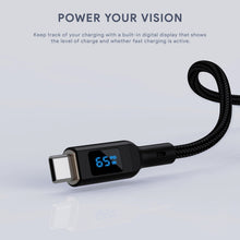 Load image into Gallery viewer, Aukey CB-MCC101/CB-MCC102 100W Nylon Braided USB C to C Cable with LCD Display (1/1.8m)
