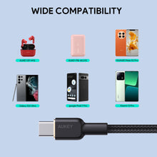 Load image into Gallery viewer, Aukey CB-NAC1 / CB-NAC2 Circlet Nylon braided USB-A to USB-C Cable (1m/1.8m)
