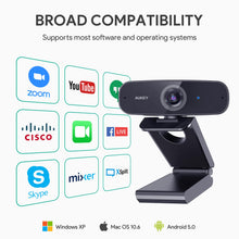 Load image into Gallery viewer, PC-W3 Impression 1080P Full HD Webcam With Dual Stereo Microphones For Online Meeting, Streaming
